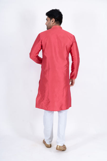 Fancy Kurta - Pink Red