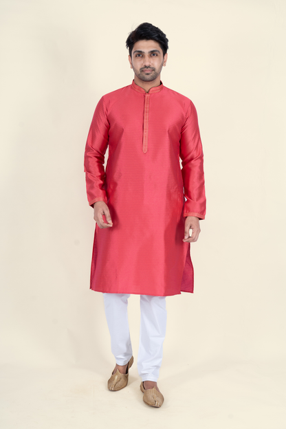 Fancy Kurta - Pink Red