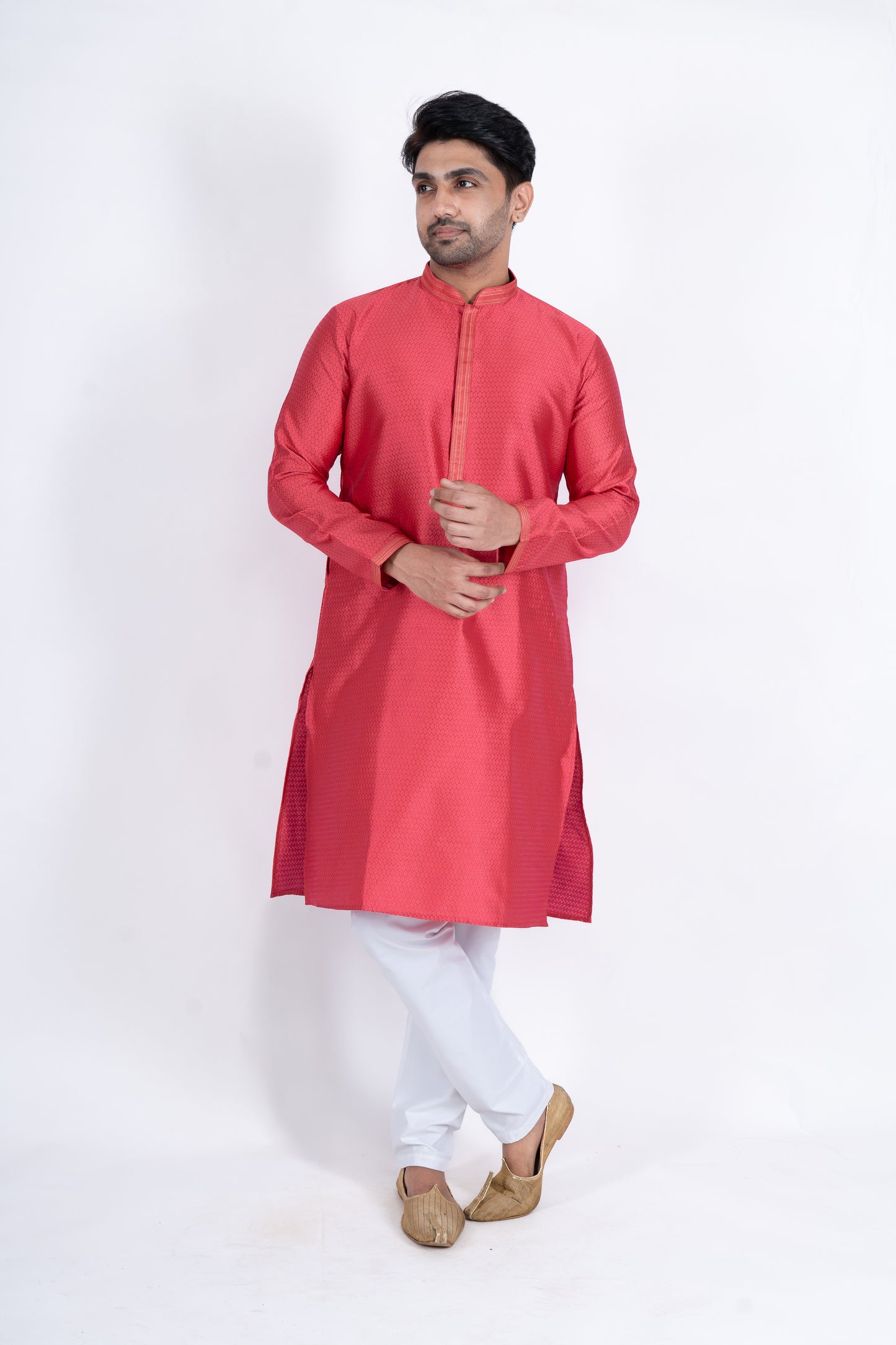 Fancy Kurta - Pink Red