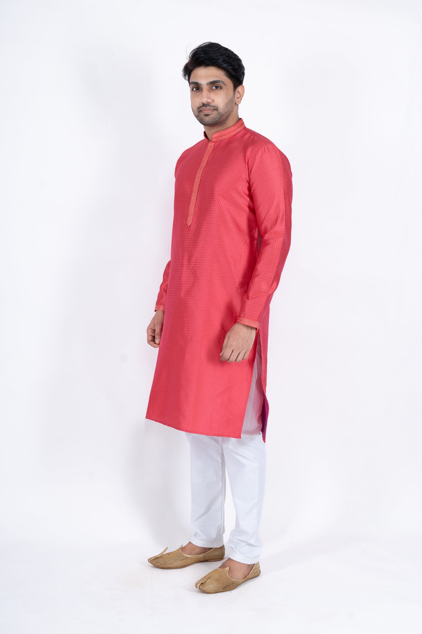 Fancy Kurta - Pink Red