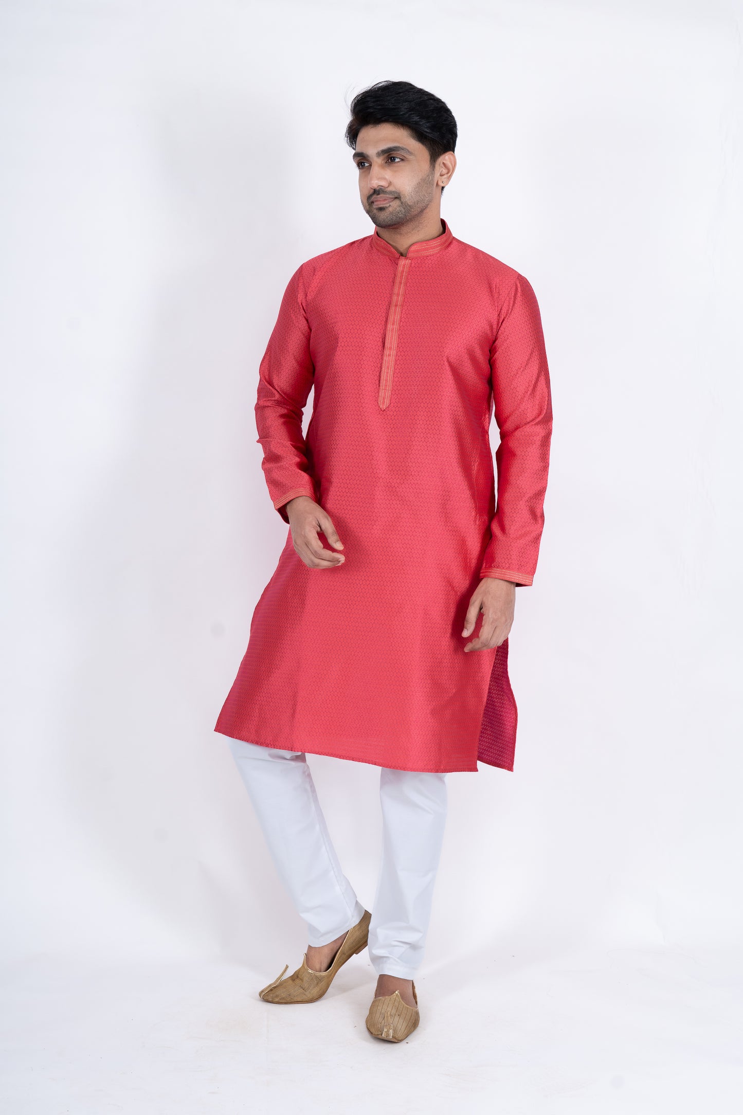 Fancy Kurta - Pink Red