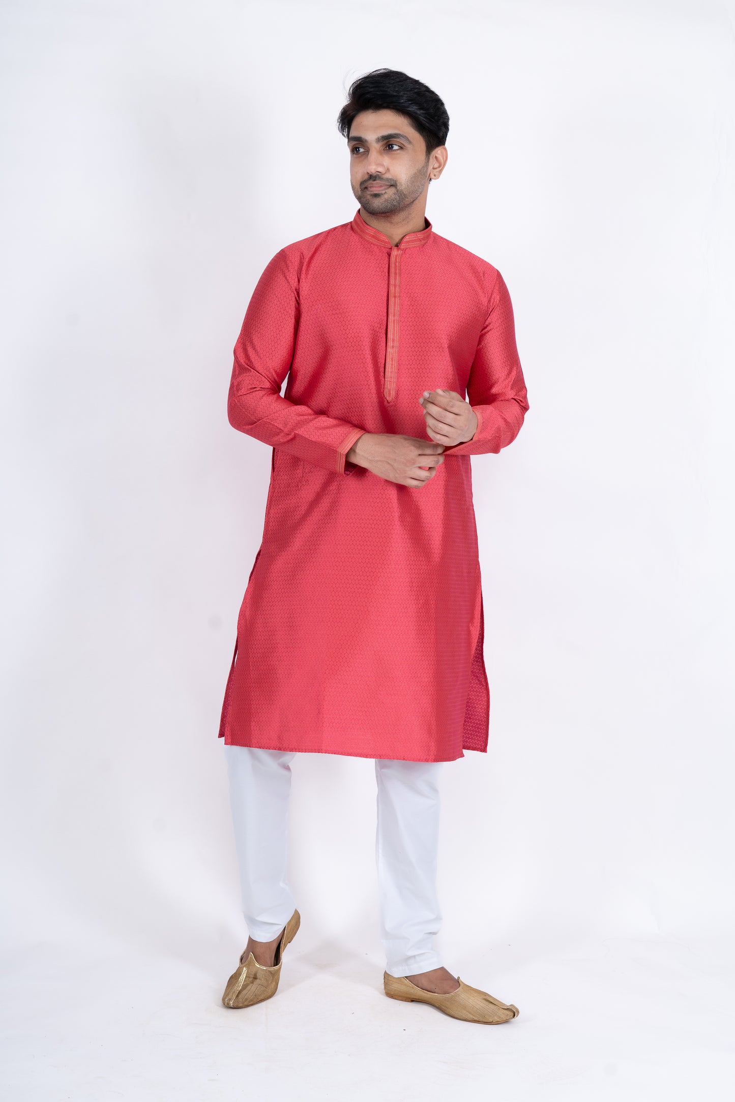 Fancy Kurta - Pink Red